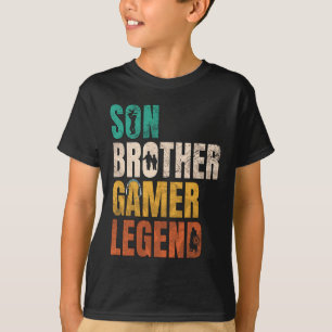 Camiseta Hermano Video Gamer Leyenda Familia Pareja