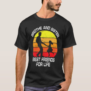 Camiseta Hermano Y Hermana Mejores Amigos Por La Vida Feliz