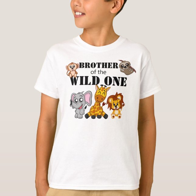 Camiseta Hermano zoológico animal salvaje de una jungla (Anverso)