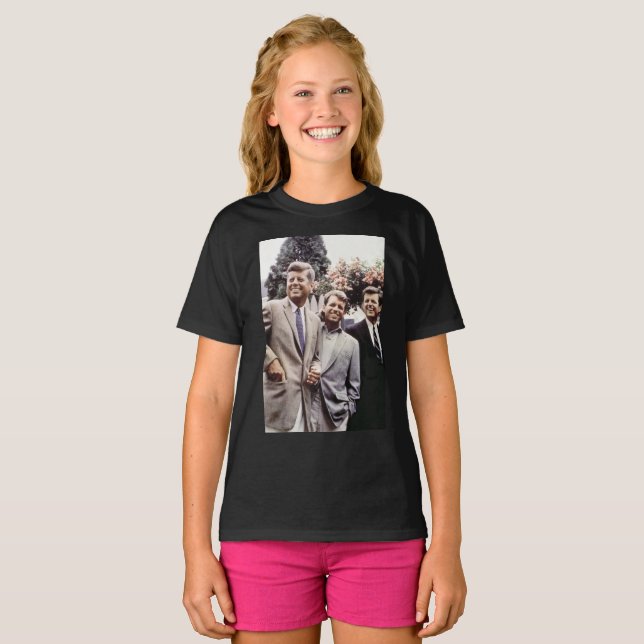 Camiseta Hermanos con la Casa Blanca John Kennedy (Anverso completo)