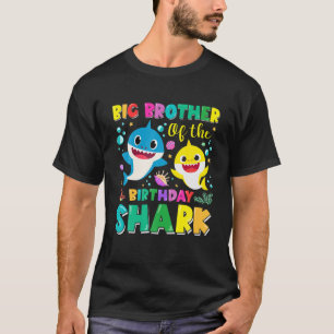 Camiseta Hermanos Grandes De Los Tiburones De Cumpleaños.