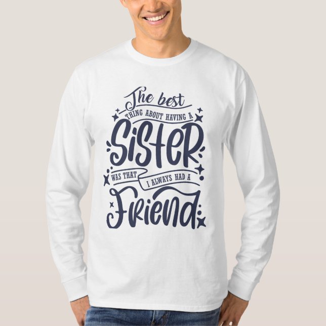 Camiseta Hermanos Hermanos Día Cita Hermana, hermana (Anverso)