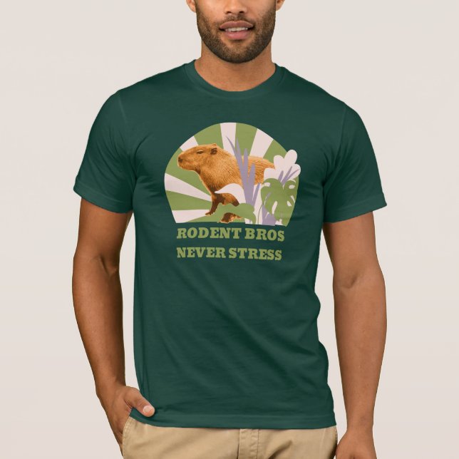Camiseta Hermanos Roedores Nunca Estresan Capybara (Anverso)