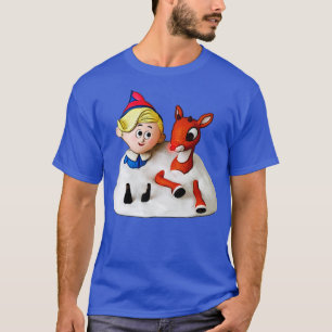 Camiseta Hermey y Rudolph en la nieve
