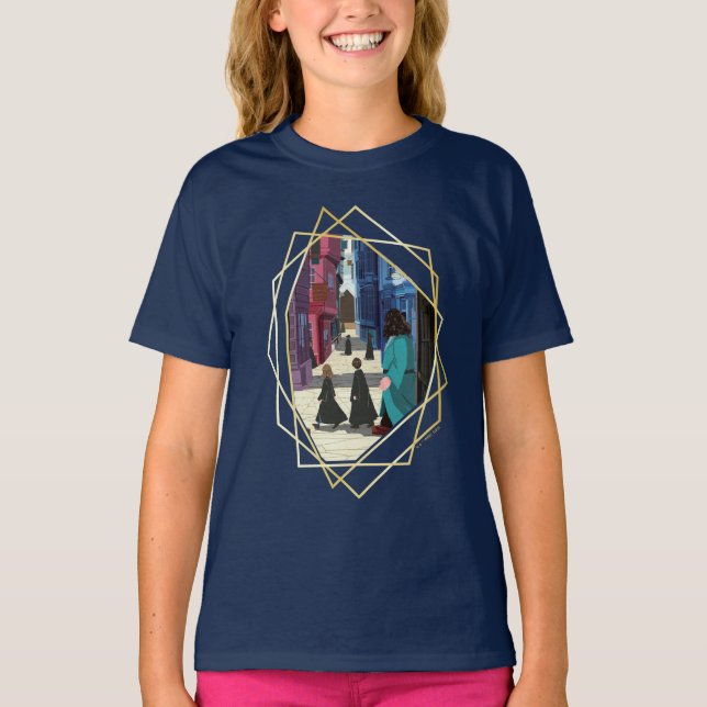 Camiseta Hermione, HARRY POTTER™, & Hagrid in Diagon Alley (Anverso)