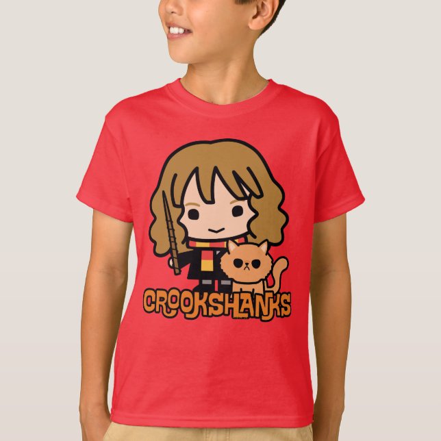 Camiseta Hermione y Crookshanks de dibujos animados (Anverso)