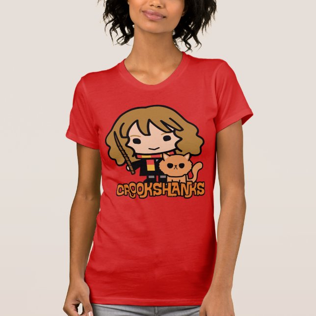 Camiseta Hermione y Crookshanks de dibujos animados (Anverso)