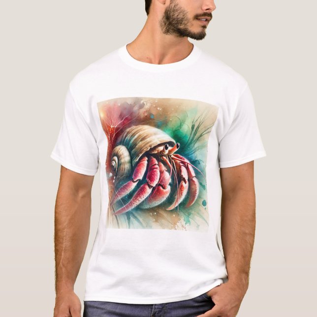 Camiseta Hermit Crab 090724AREF102 - Watercolor (Anverso)