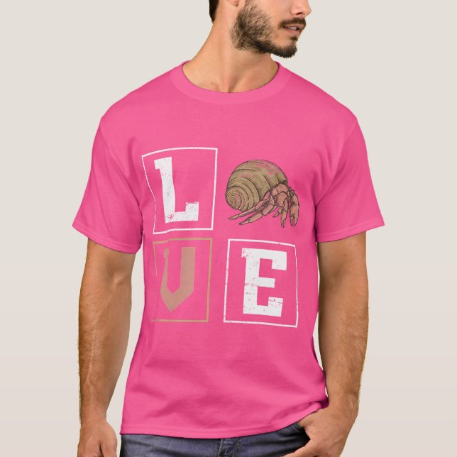 Camiseta Hermit Crab Aquarist Valentines Day Crab (Anverso)