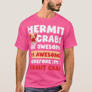 Camiseta Hermit Crab Lover Shirt Ocean Animal Mascota Hermi