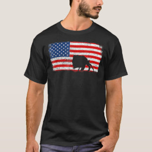 Camiseta Hermit Crab Patriótico Bandera Estadounidense Vint