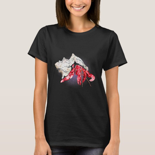 Camiseta Hermit Crab Watercolor Fantasy Mythical Mystic (Anverso)