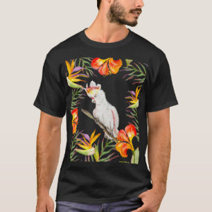 Camiseta Hermosa acuarela cacatau loro dibujo a mano