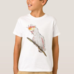 Camiseta Hermosa acuarela cacatúa dibujo a mano de loro
