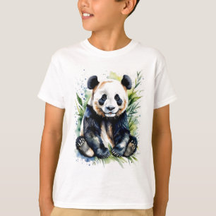 Camiseta Hermosa acuarela Cuadridamente Cuidada Oso Panda