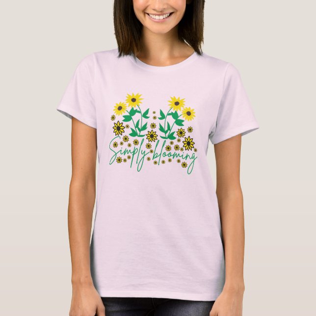 Camiseta Hermosa acuarela Jardín Botánico de Flor Silvestre (Anverso)