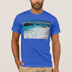 Camiseta Hermosa Agua de Playa Surf Aloha Boda Hawaiana