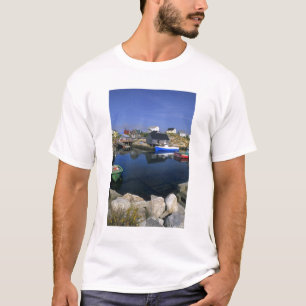 Camiseta Hermosa aldea de Peggy's Cove con puerto