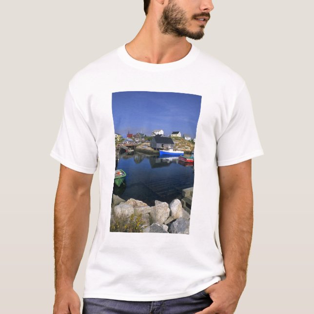 Camiseta Hermosa aldea de Peggy's Cove con puerto (Anverso)
