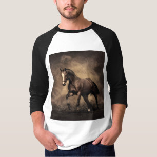 Camiseta Hermosa almohada de caballo marrón