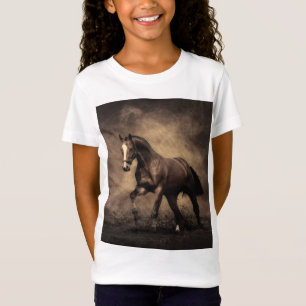 Camiseta Hermosa almohada de caballo marrón