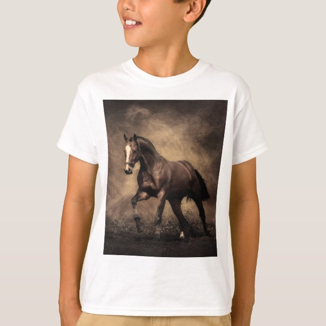 Camiseta Hermosa almohada de caballo marrón (Anverso)
