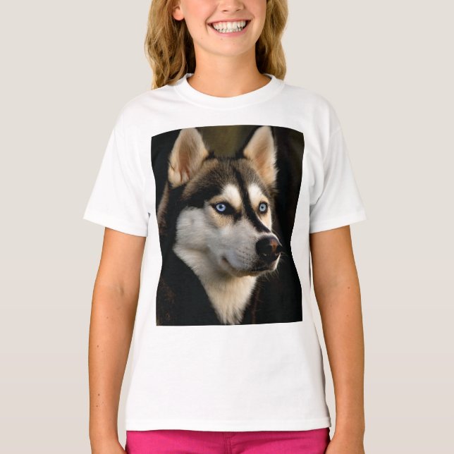 Camiseta Hermosa almohada de lanzamiento Husky (Anverso)