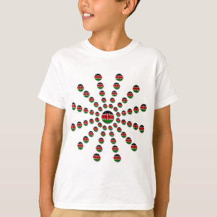 Camiseta Hermosa Bandera Circular Keniana: Un diseño radial