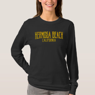 Camiseta Hermosa Beach California Ca Vintage Text Amber Pri