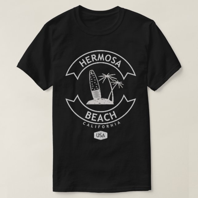 Camiseta Hermosa Beach California Surf (Diseño del anverso)