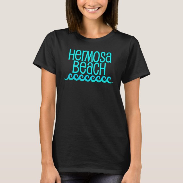 Camiseta Hermosa Beach Waves Surf Travel (Anverso)