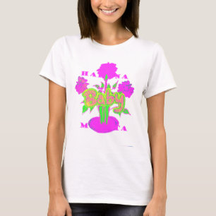 Camiseta Hermosa Bebé Asombrosa Floral Inspiradora Rosa