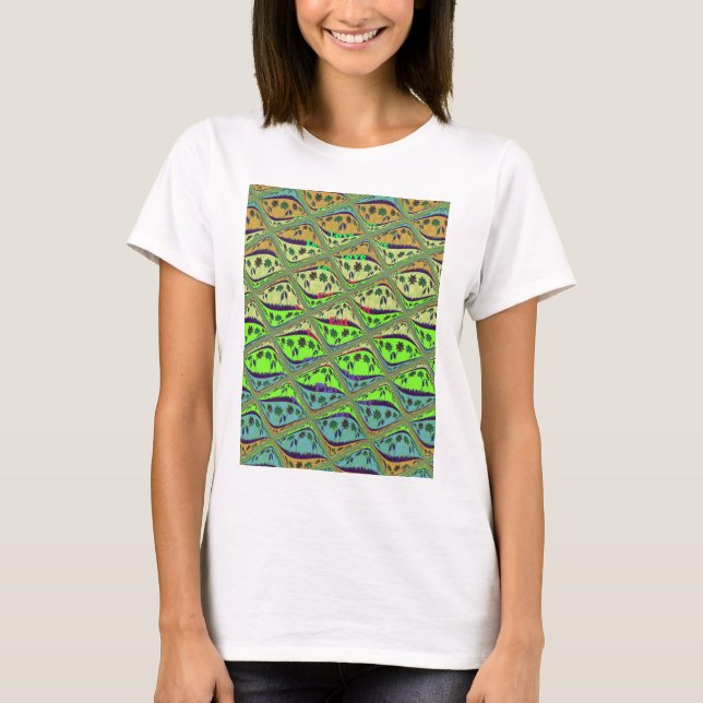 Camiseta Hermosa Belleza Floral en Jardín Ecléctico (Anverso)