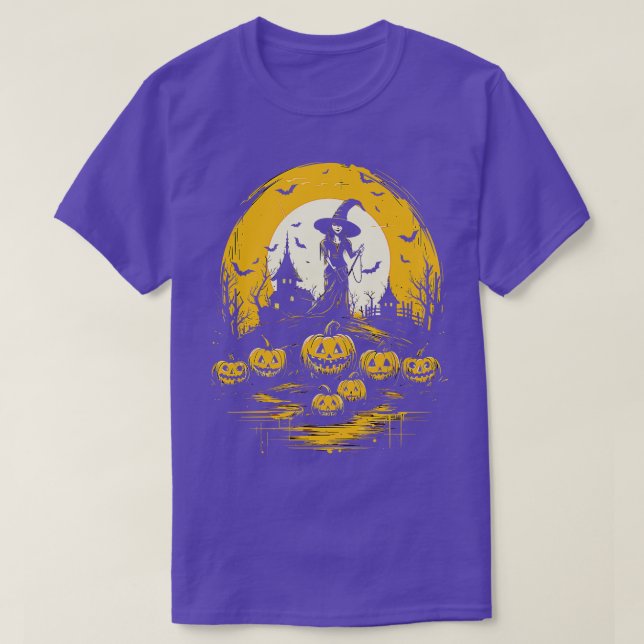 Camiseta Hermosa bruja de Halloween (Diseño del anverso)