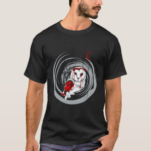Camiseta Hermosa búho de púbico sangre de la media luna art