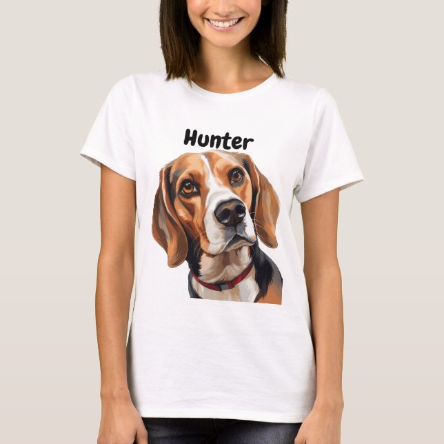 CAMISETA HERMOSA CARA DE PERROS DE COLOR TRI (Anverso)