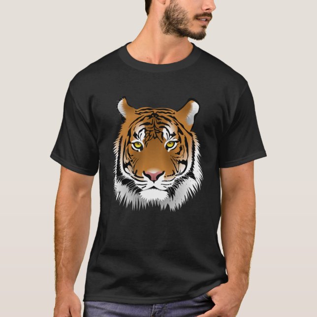 Camiseta Hermosa cara de tigre (Anverso)