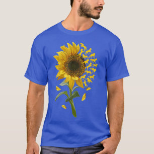 Camiseta Hermosa Carreras de Caballo de Girasol Flor Ecuest