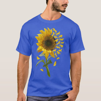 Camiseta Hermosa Carreras de Caballo de Girasol Flor Ecuest