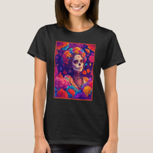 Camiseta Hermosa Catrina Mexicana Catrina Española Mexicana
