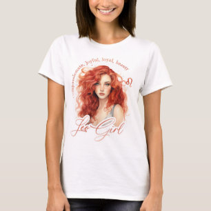 Camiseta Hermosa Chica León Con Rasgos