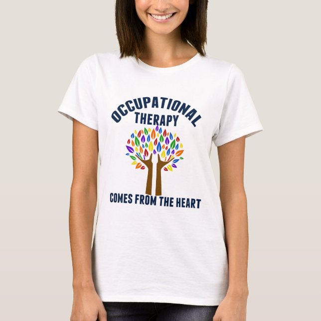 Camiseta Hermosa cita del árbol de la terapia ocupacional (Anverso)
