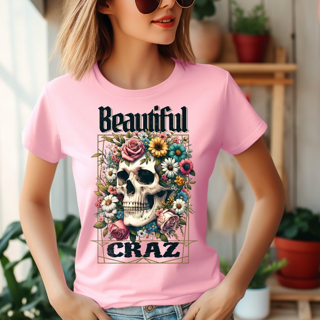 Camiseta Hermosa Crazy Skull T-Shirt (Subido por el creador)