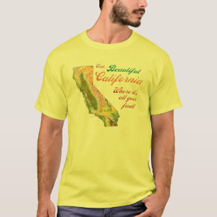 Camiseta hermosa de California de la visita
