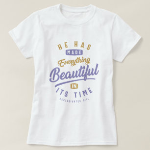 Camiseta Hermosa en su tiempo - Cita cristiana