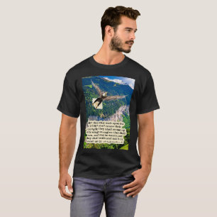 Camiseta Hermosa Escritura de Águila Isaías 40:31