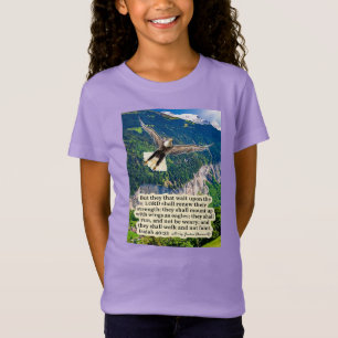 Camiseta Hermosa Escritura de Águila Isaías 40:31