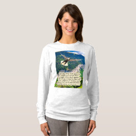 Camiseta Hermosa Escritura de Águila Isaías 40:31