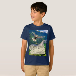 Camiseta Hermosa Escritura de Águila Isaías 40:31