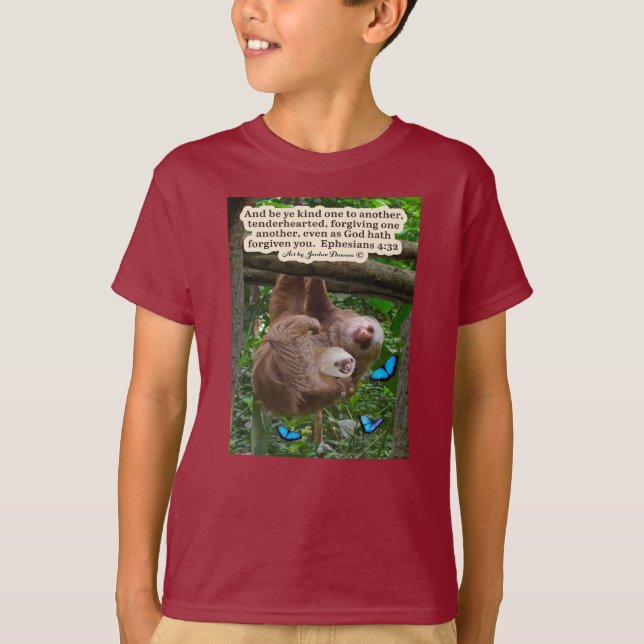 Camiseta Hermosa Escritura Eslovaca: Efesios 4:32 (Anverso)